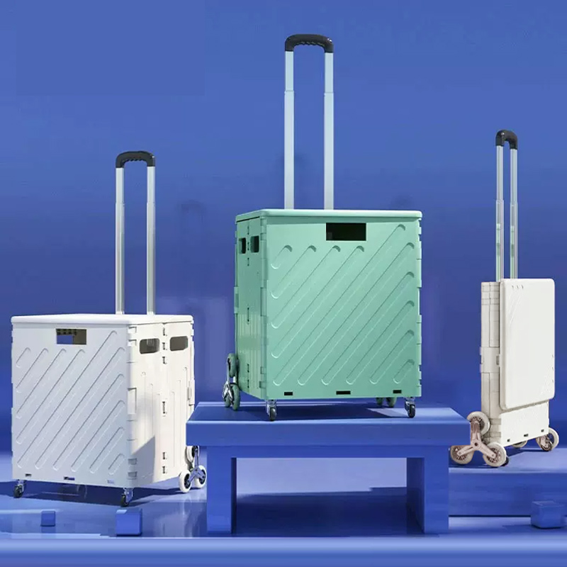 Pull Cart Fold - Lightweight Brushed Trolley Luggage Trolley Express
