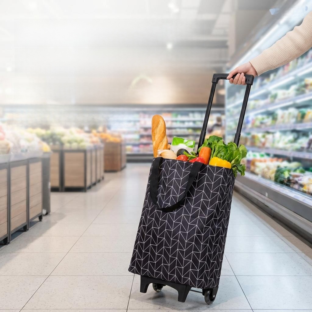 Pull Cart Fold - Durable Portable Folding Shopping Cart Vegetable