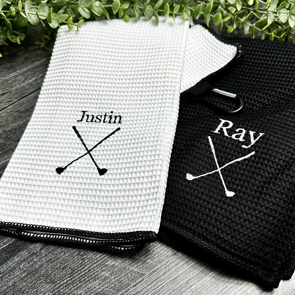 Golf Towel Waffle - Personalized Embroidered Golf Towel Bachelor Party