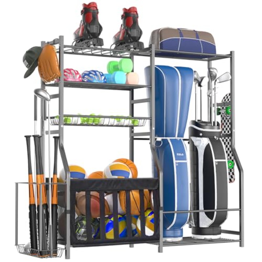 Golf Equipment Storage - Heavy Duty Garage Sports Equipment Organizer,