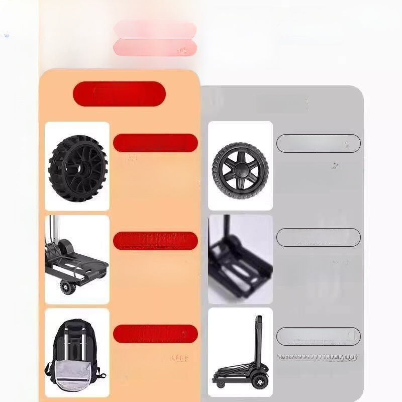 Portable Shopping Cart Hand-Pu - Pull Cart Fold avaliação e preço