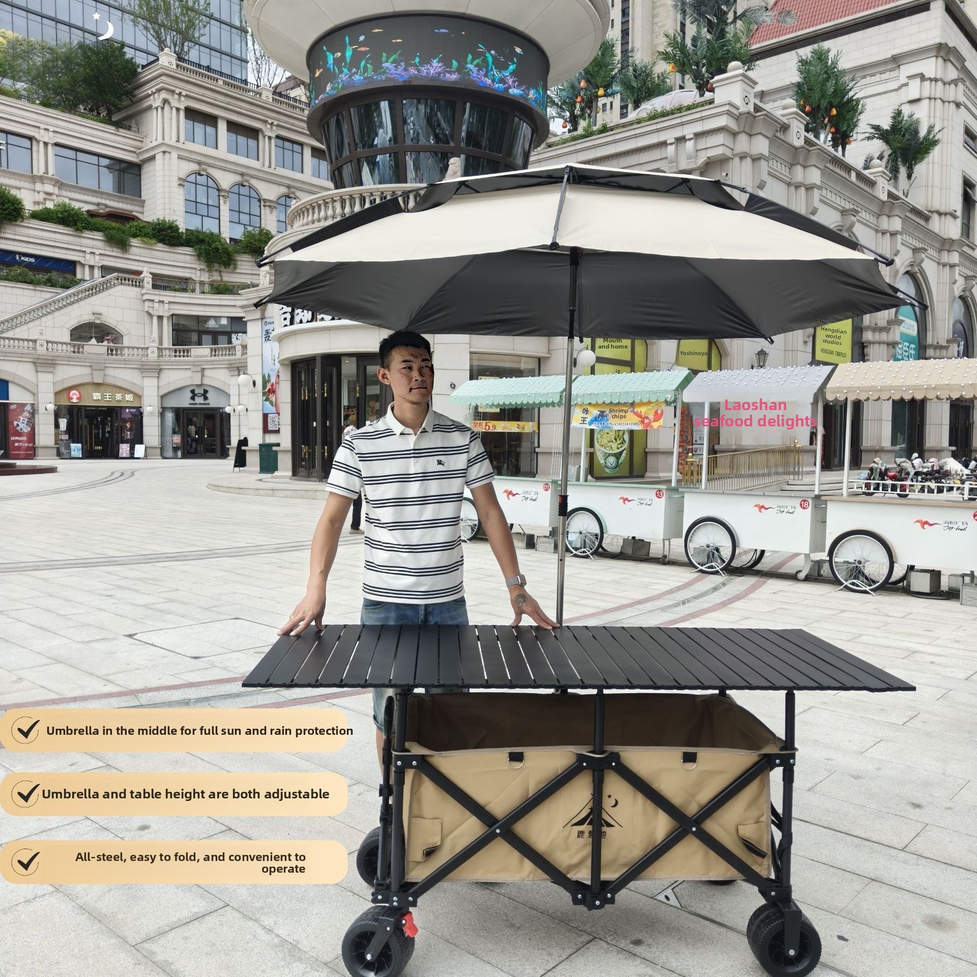 Car folding camping Lifting ta - Pull Cart Fold avaliação e preço