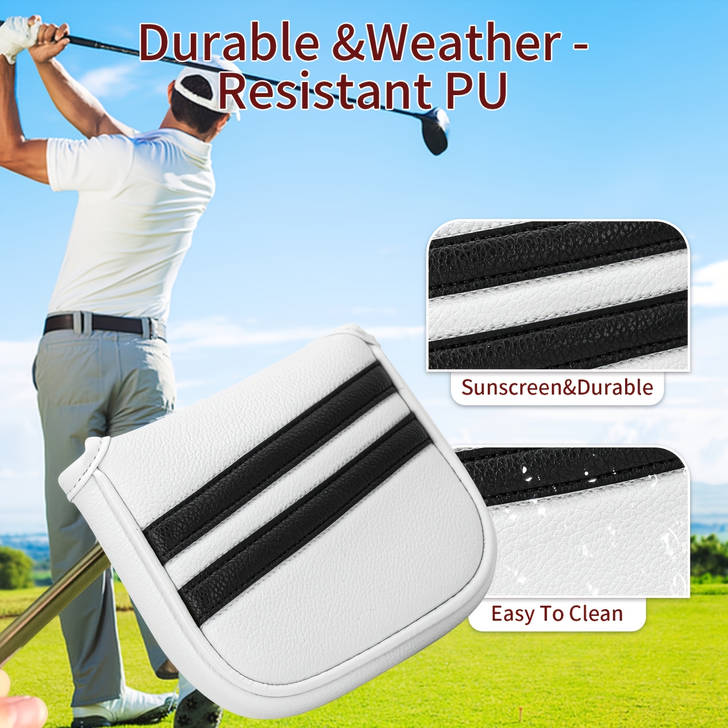 1pc Double Bar Stripes Style G - Golf Equipment Storage avaliação e preço