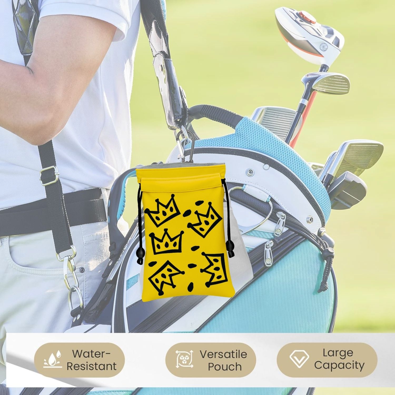 Crown Golf valuable item bag,  - Golf Towel Waffle avaliação e preço