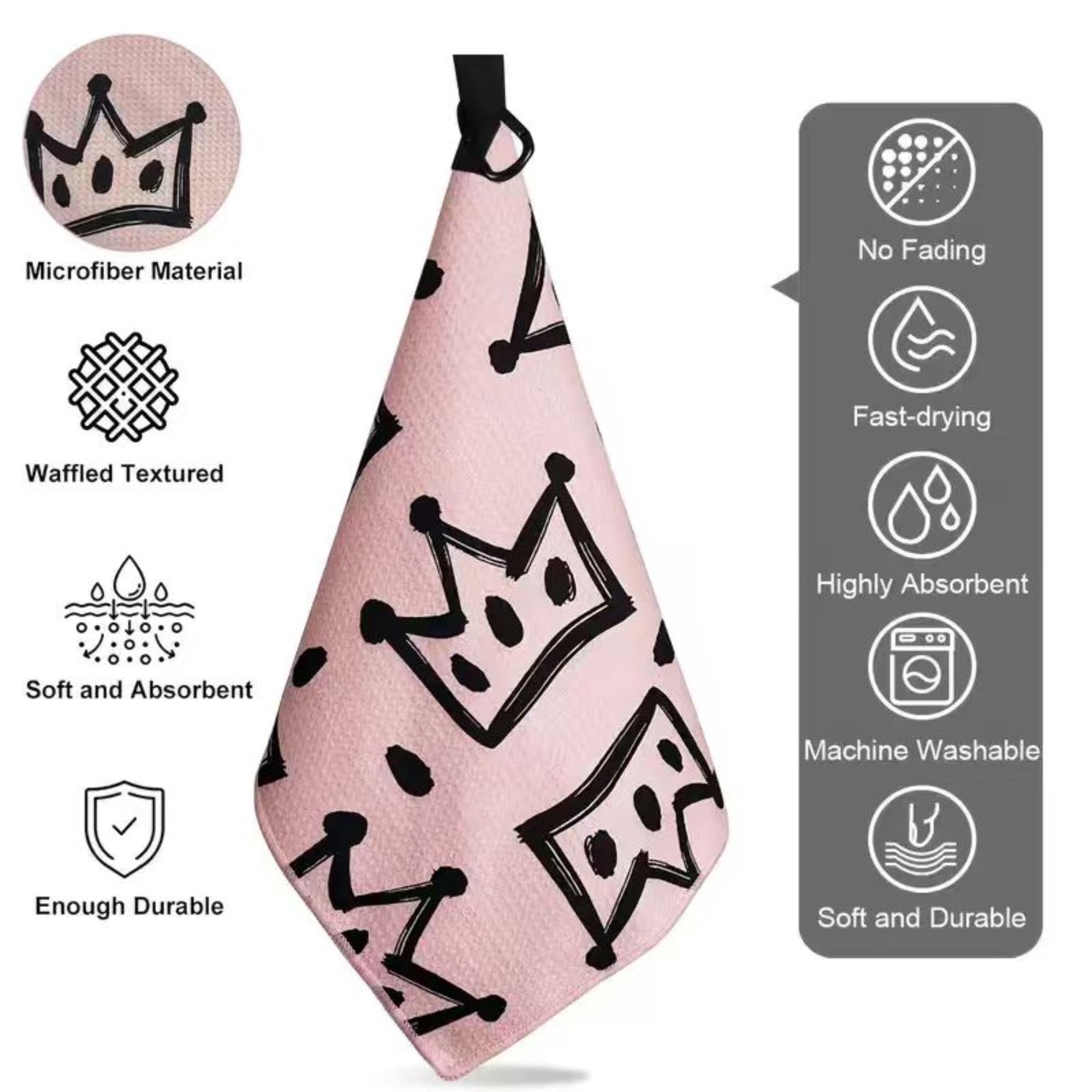 King Crown Premium Microfiber  - Golf Towel Waffle avaliação e preço