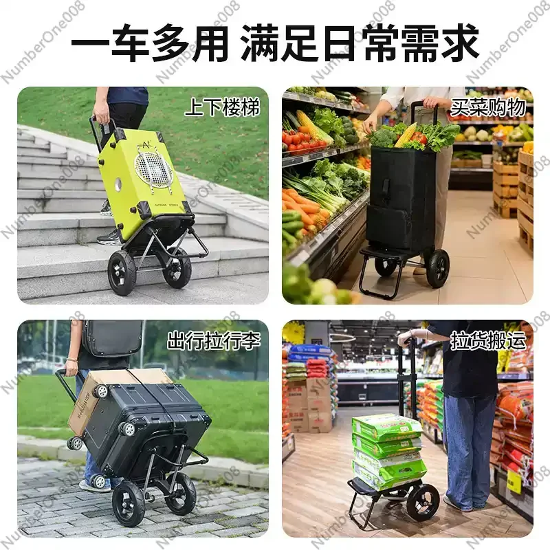 Trailer Folding Small Cart Hou - Pull Cart Fold avaliação e preço