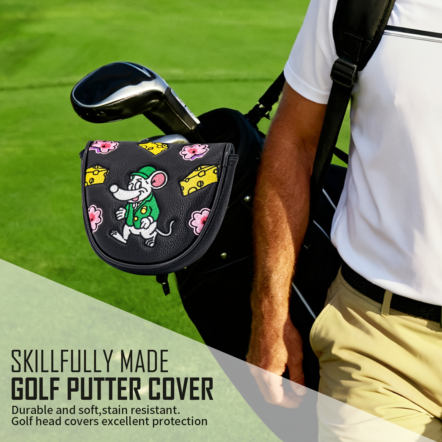 1pc Mouse Cheese Design Golf C - Golf Equipment Storage avaliação e preço