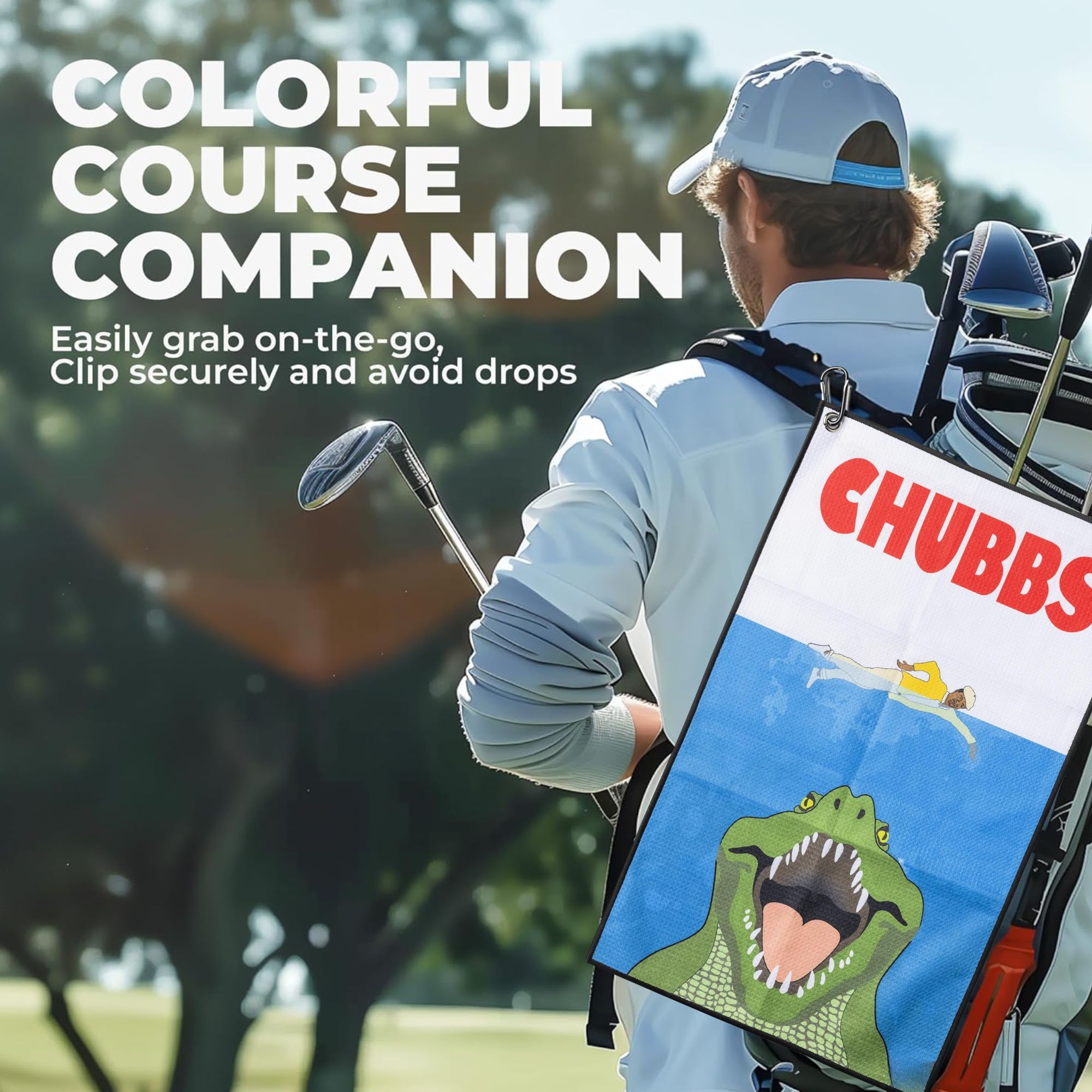Fun Happy Gilmore Design Golf  - Golf Towel Waffle avaliação e preço