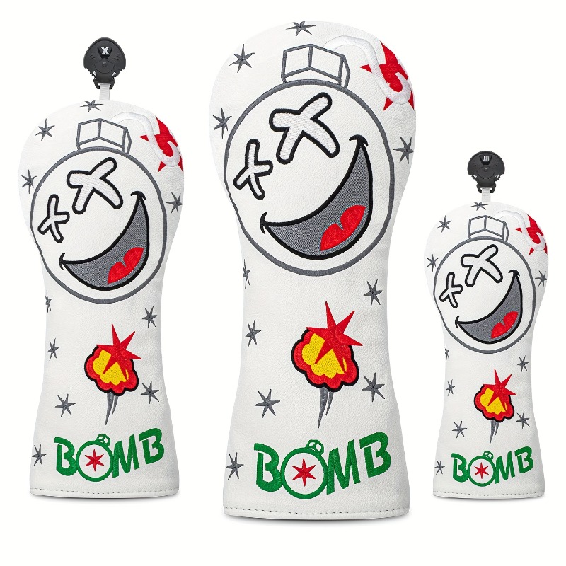 Golf Club Head Cover - White,  - Golf Equipment Storage avaliação e preço