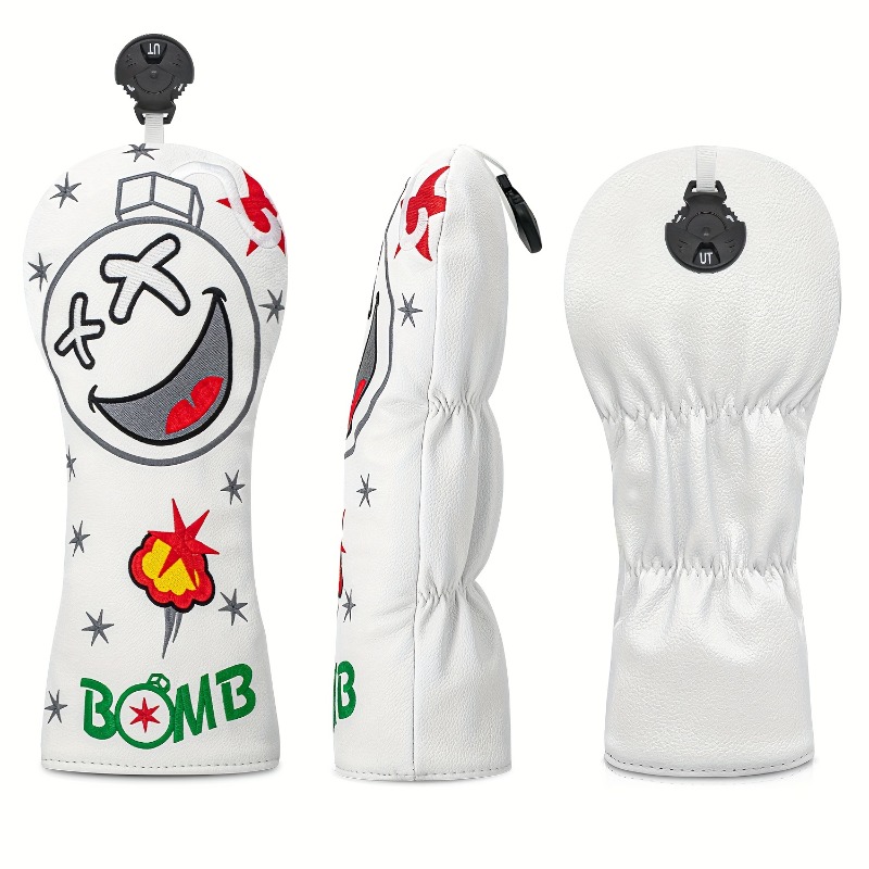 Golf Club Head Cover - White,  - Golf Equipment Storage avaliação e preço