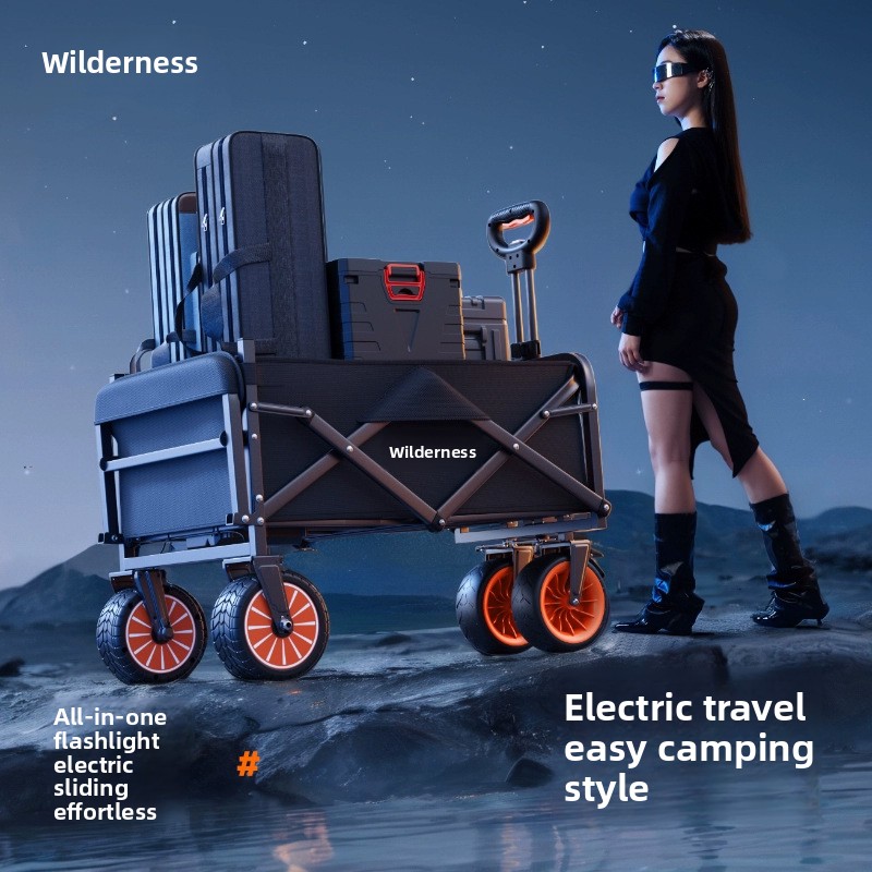 Electric Camper Outdoor Campin - Pull Cart Fold avaliação e preço
