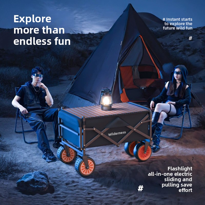 Electric Camper Outdoor Campin - Pull Cart Fold avaliação e preço