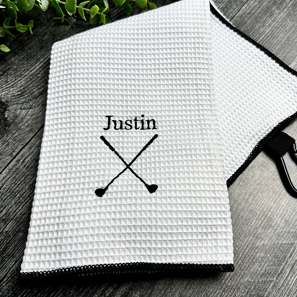 Personalized Embroidered Golf  - Golf Towel Waffle avaliação e preço