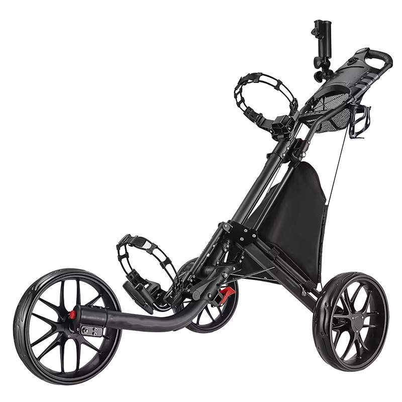 Golf Push Cart 4 Wheel Sturdy  - Pull Cart Fold avaliação e preço