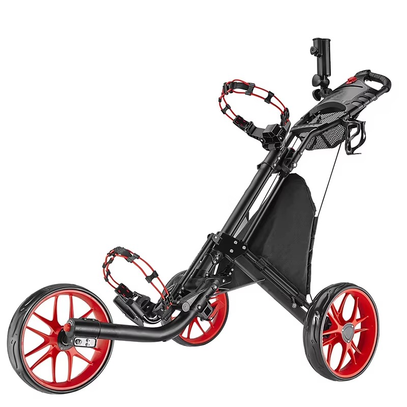 Golf Push Cart 4 Wheel Sturdy  - Pull Cart Fold avaliação e preço