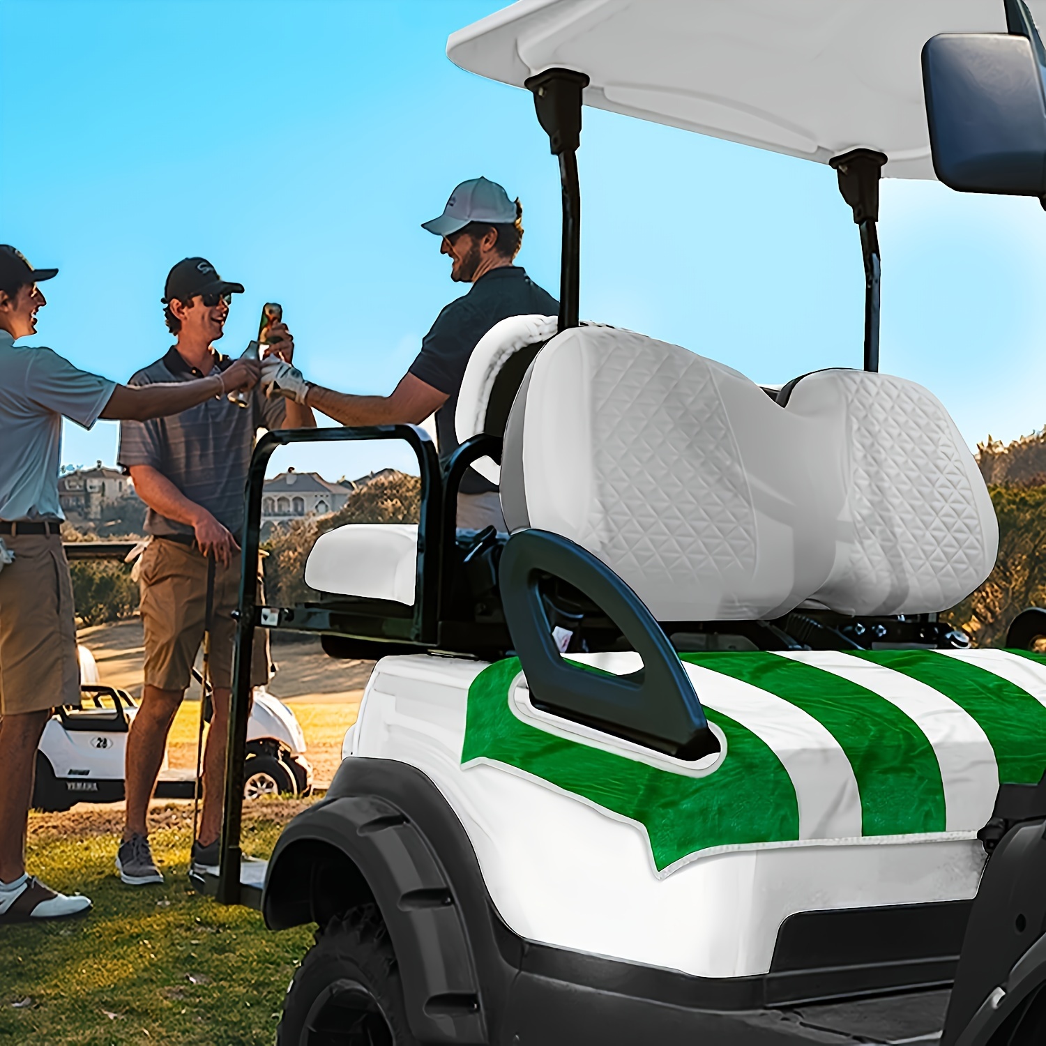 Golf Cart Seat Covers, Blue An - Golf Towel Waffle avaliação e preço