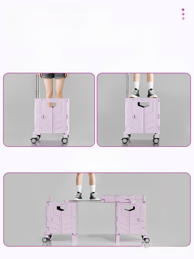 Portable Folding Shopping Cart - Pull Cart Fold avaliação e preço