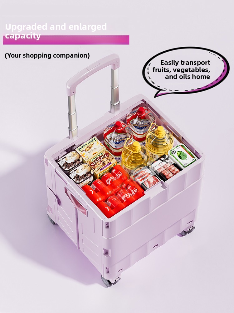 Portable Folding Shopping Cart - Pull Cart Fold avaliação e preço