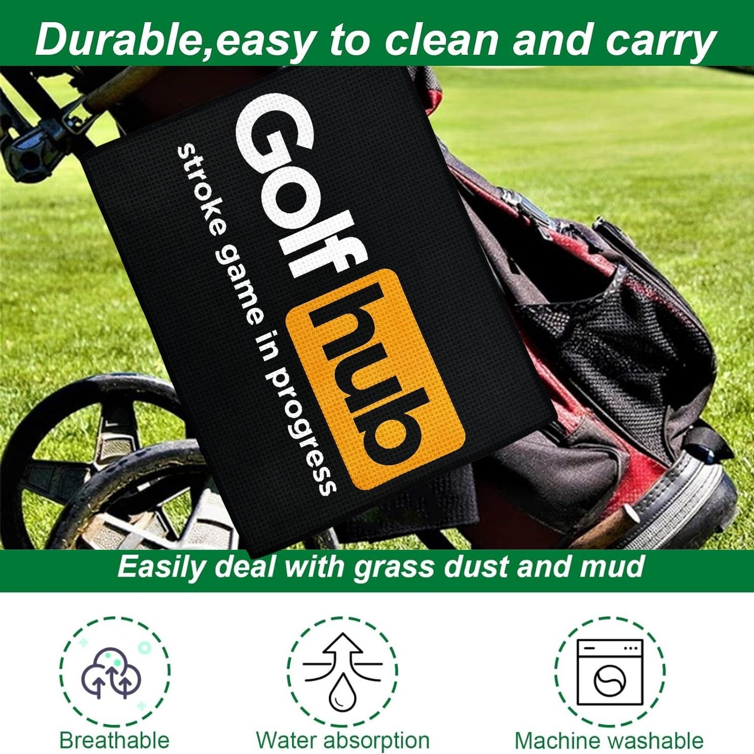 Funny Microfiber Premium Golf  - Golf Towel Waffle avaliação e preço