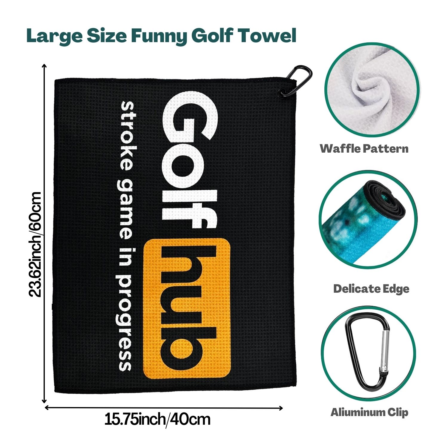 Funny Microfiber Premium Golf  - Golf Towel Waffle avaliação e preço