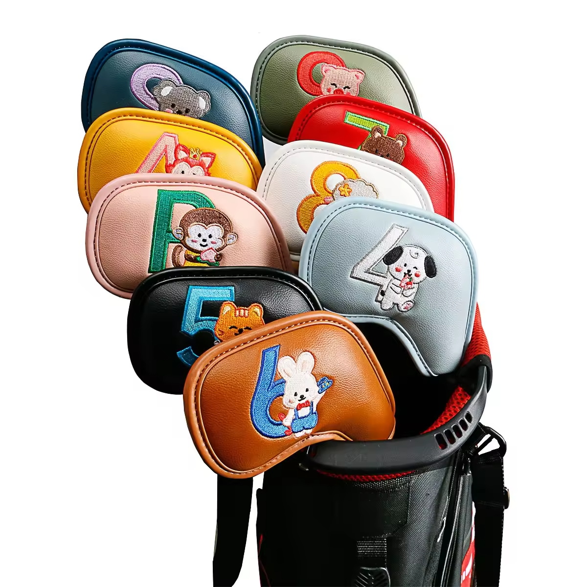 9Pcs Cute Cartoon Animal Golf  - Golf Equipment Storage avaliação e preço