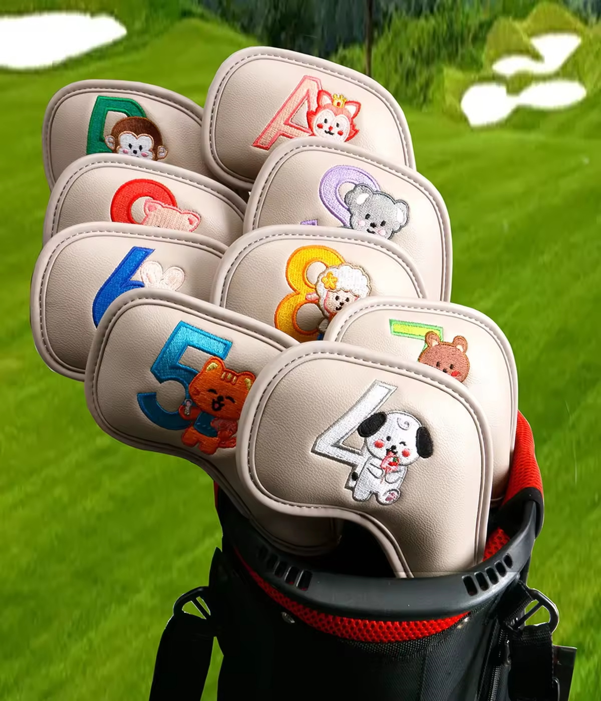 9Pcs Cute Cartoon Animal Golf  - Golf Equipment Storage avaliação e preço