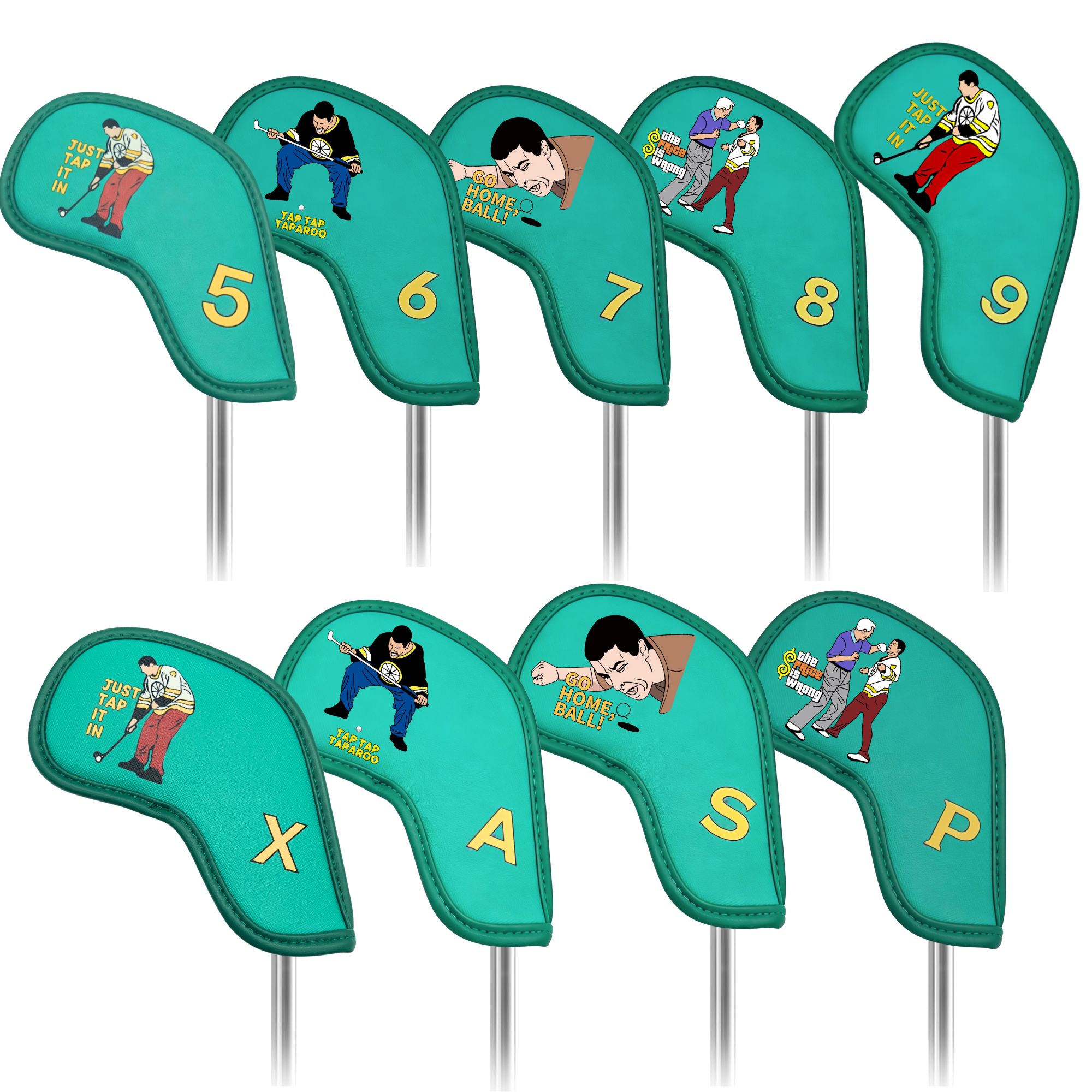 9 pcs Golf Iron Covers with Fu - Golf Equipment Storage avaliação e preço