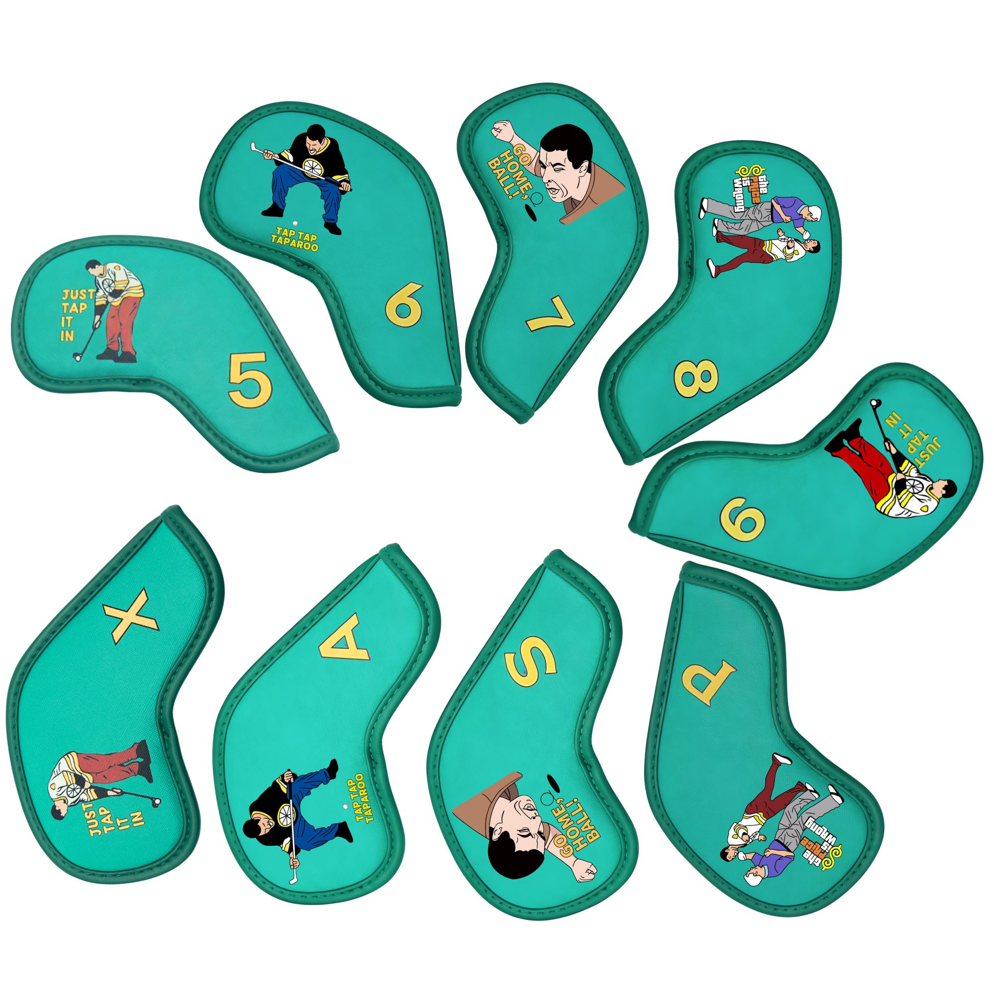9 pcs Golf Iron Covers with Fu - Golf Equipment Storage avaliação e preço