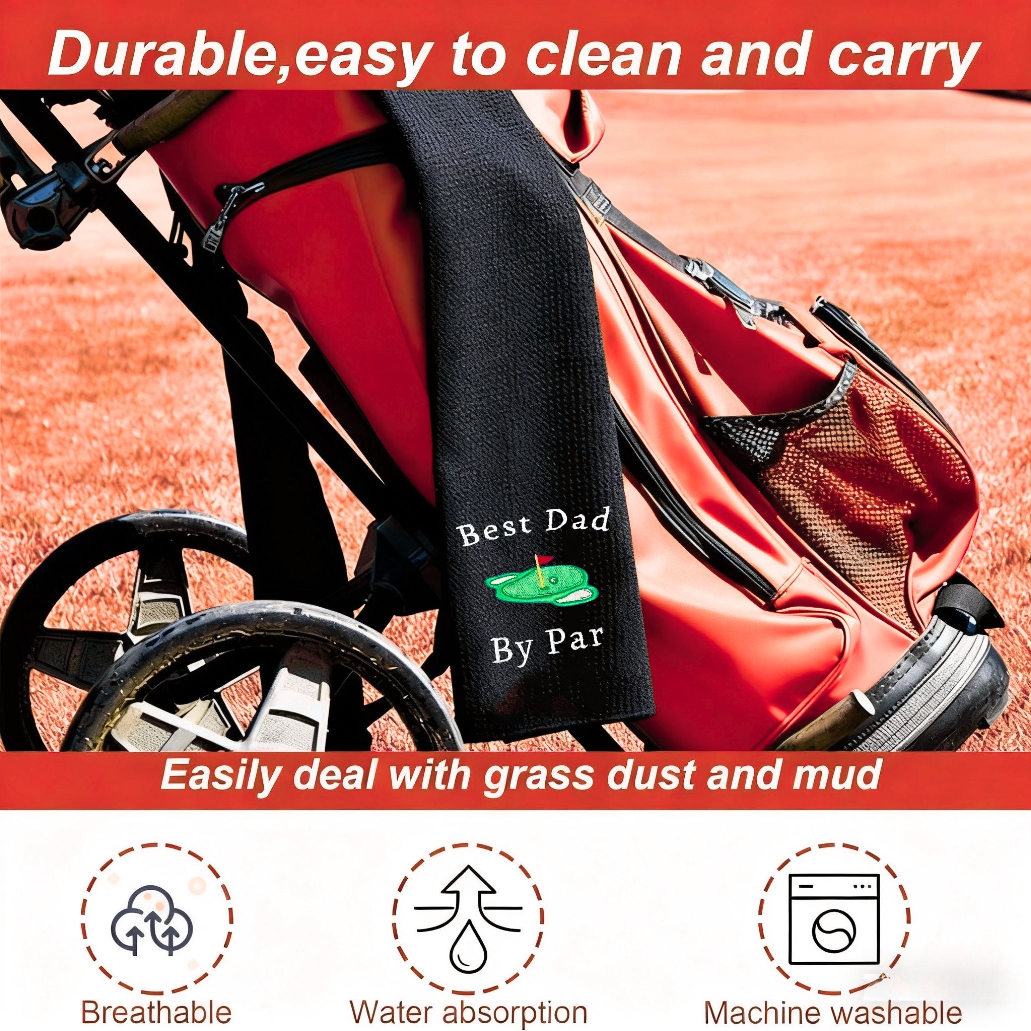 Best Dad Microfiber Premium Go - Golf Towel Waffle avaliação e preço