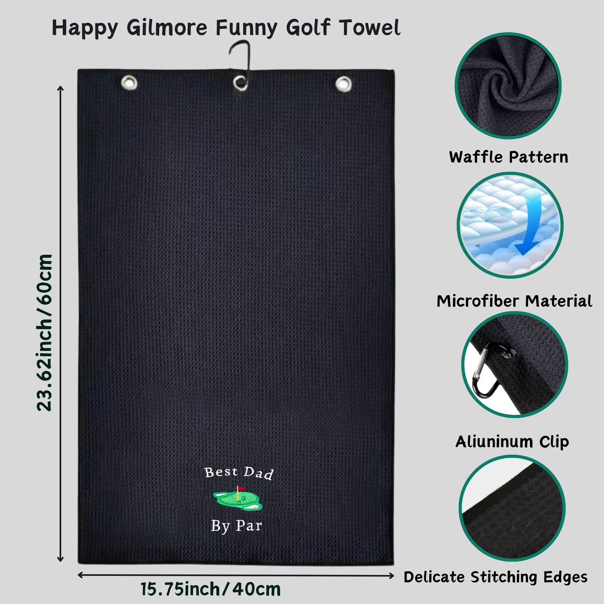 Best Dad Microfiber Premium Go - Golf Towel Waffle avaliação e preço