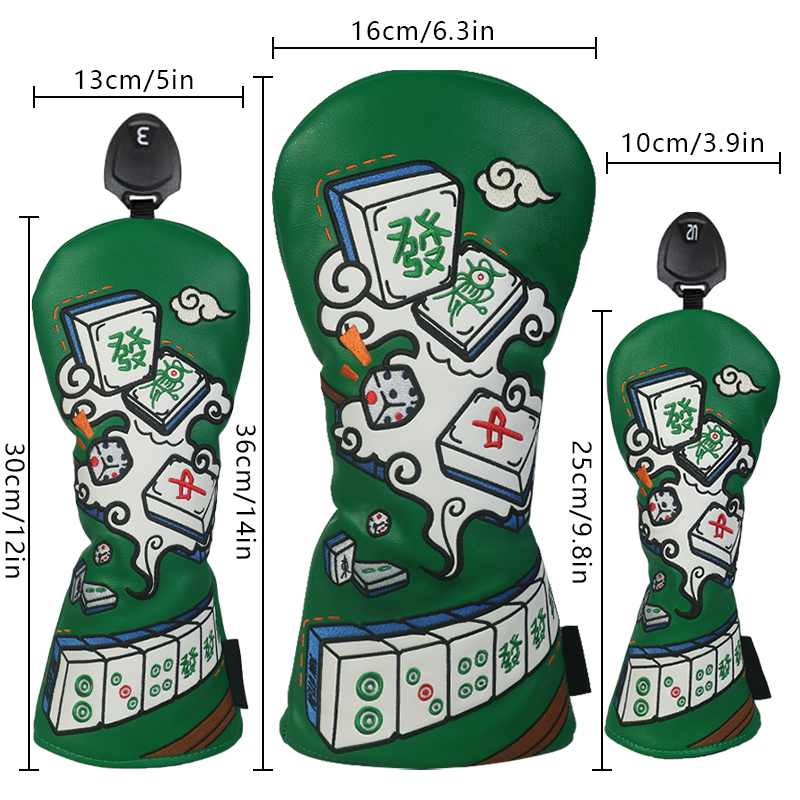 Golf Club Cover, Mahjong Style - Golf Equipment Storage avaliação e preço